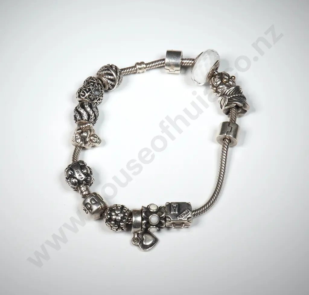 Sterling Silver Pandora Charm Bracelet Image 1++