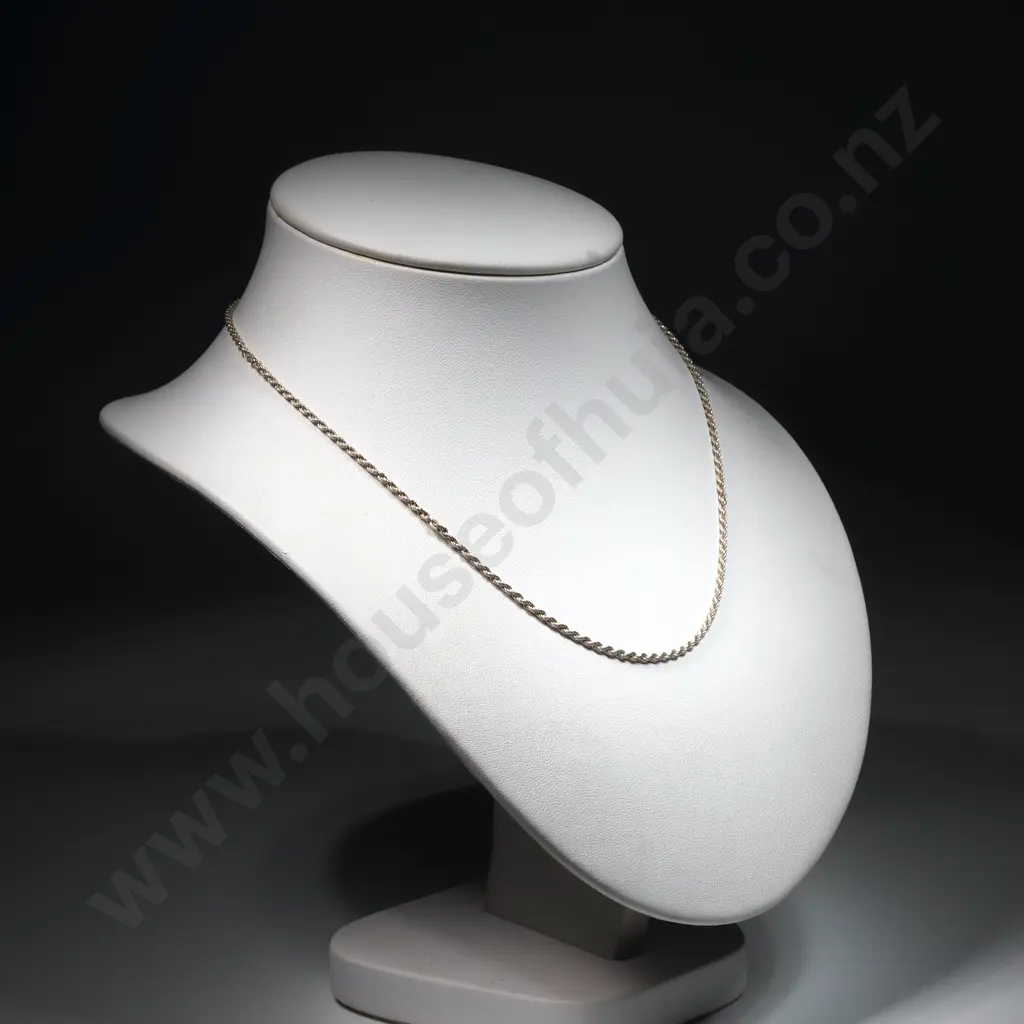 Sterling Silver Rope Chain Necklace Image 1++