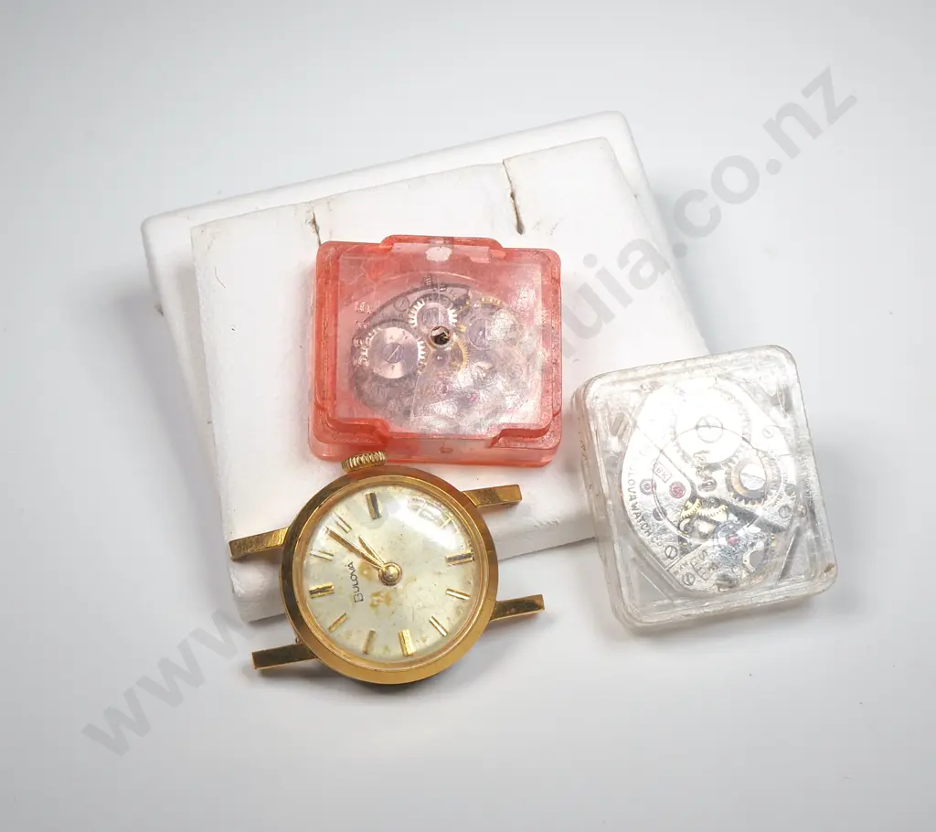 Ladies Bulova Wristwatch & Two Bulova Movements Image 1++