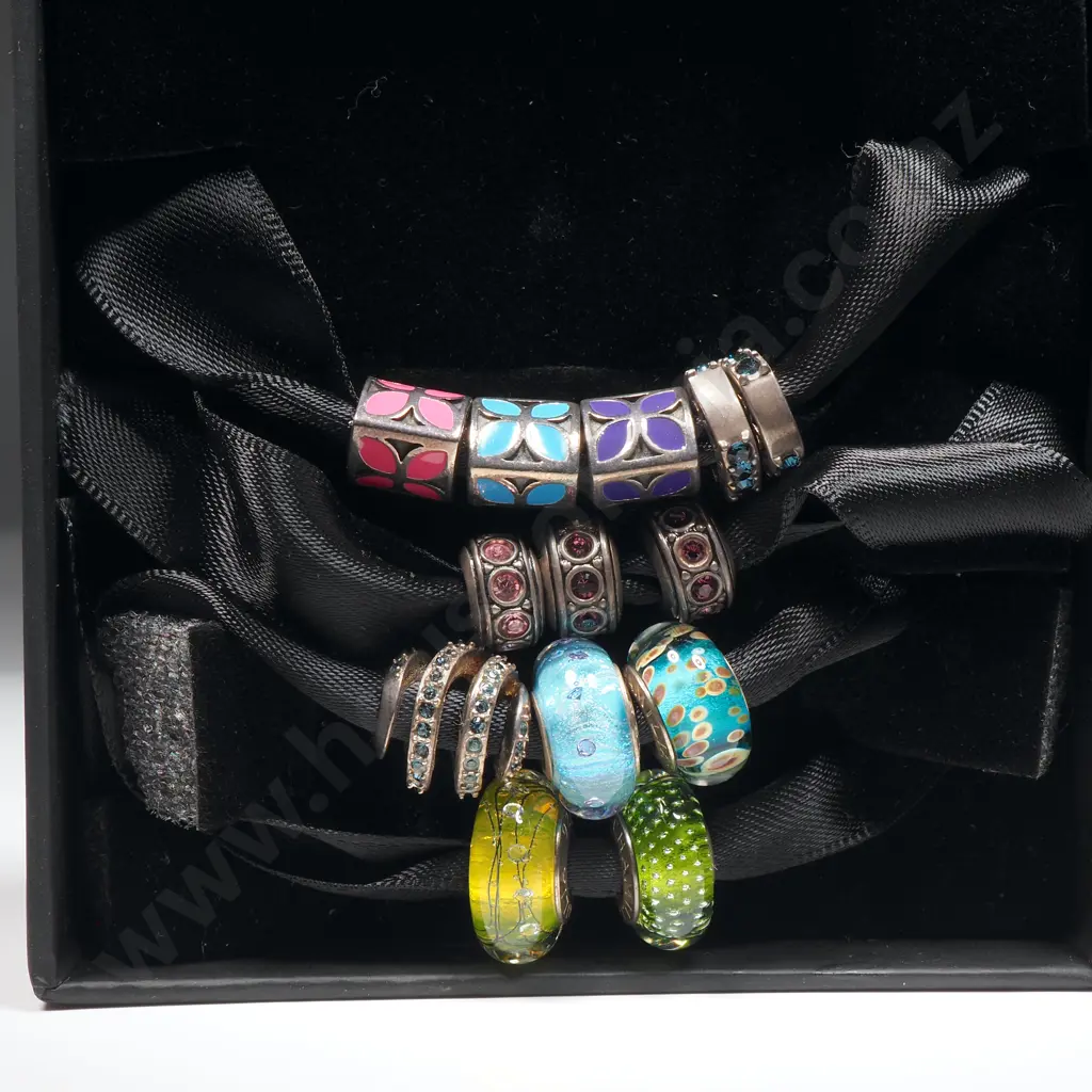 James Branded Charms on Ribbon in Original Case - As New Image 1++