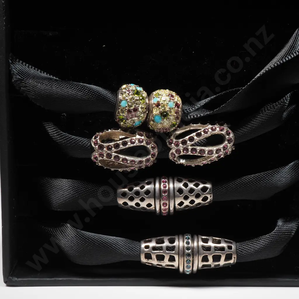 James Branded Charms on Ribbon in Original Case - As New Image 1++