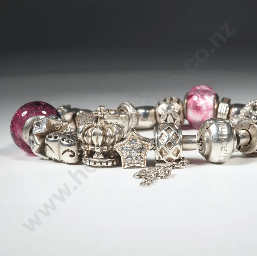 Michael HIll Sterling Silver  Charm Bracelet Image 1++