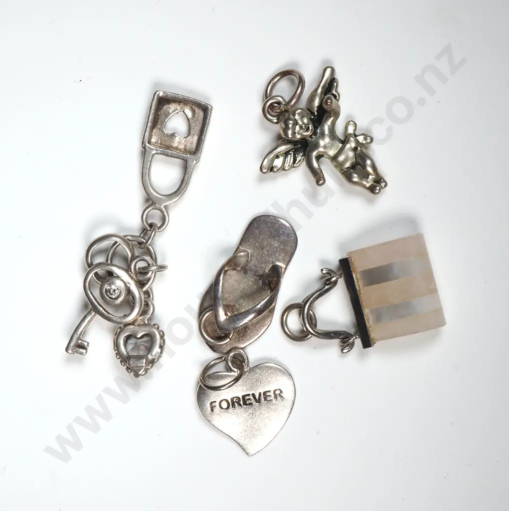 Five Sterling Silver Pendants Image 1++