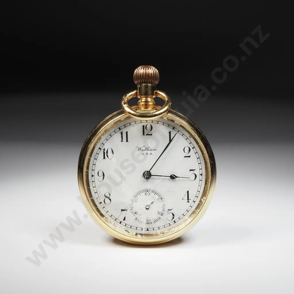Gold Plated Waltham Half Hunter Pocket Watch. a/f  Image 1++