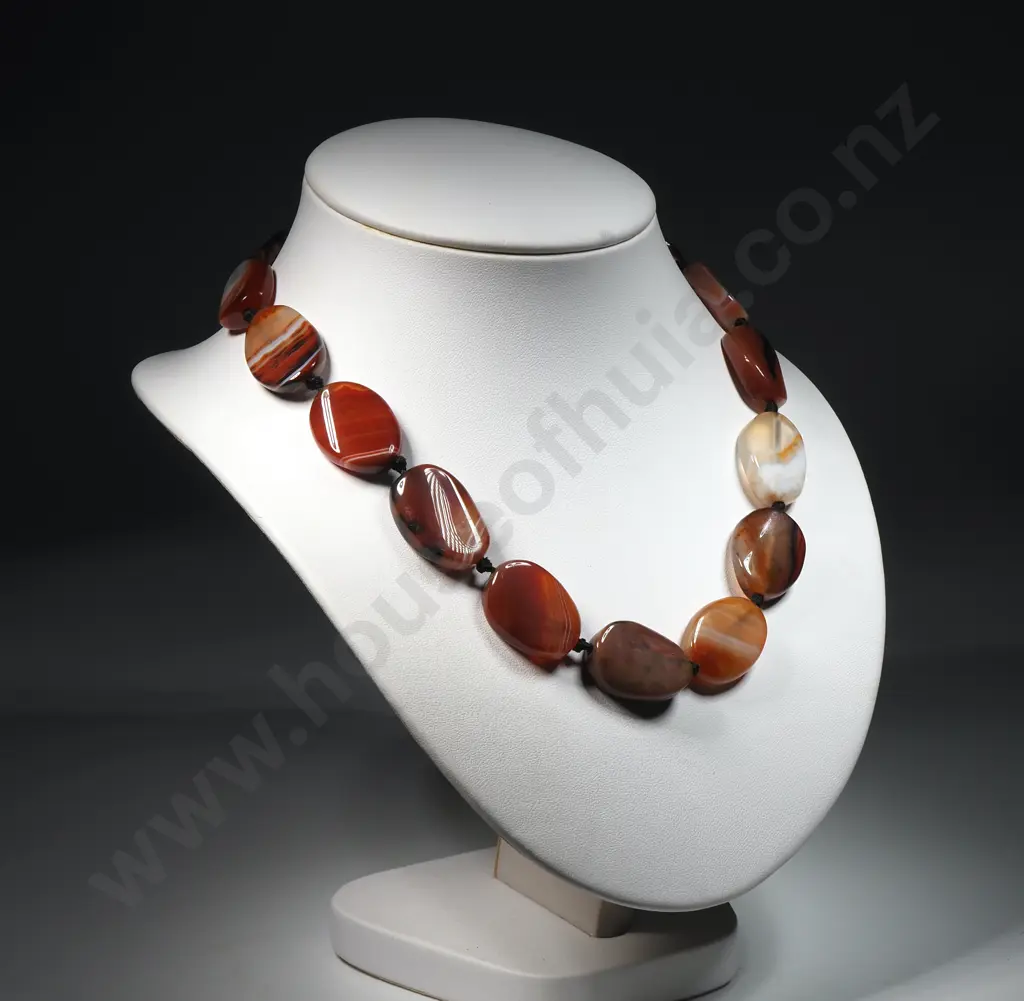 Agate Necklace Set w Assymmetrical Stones Image 1++
