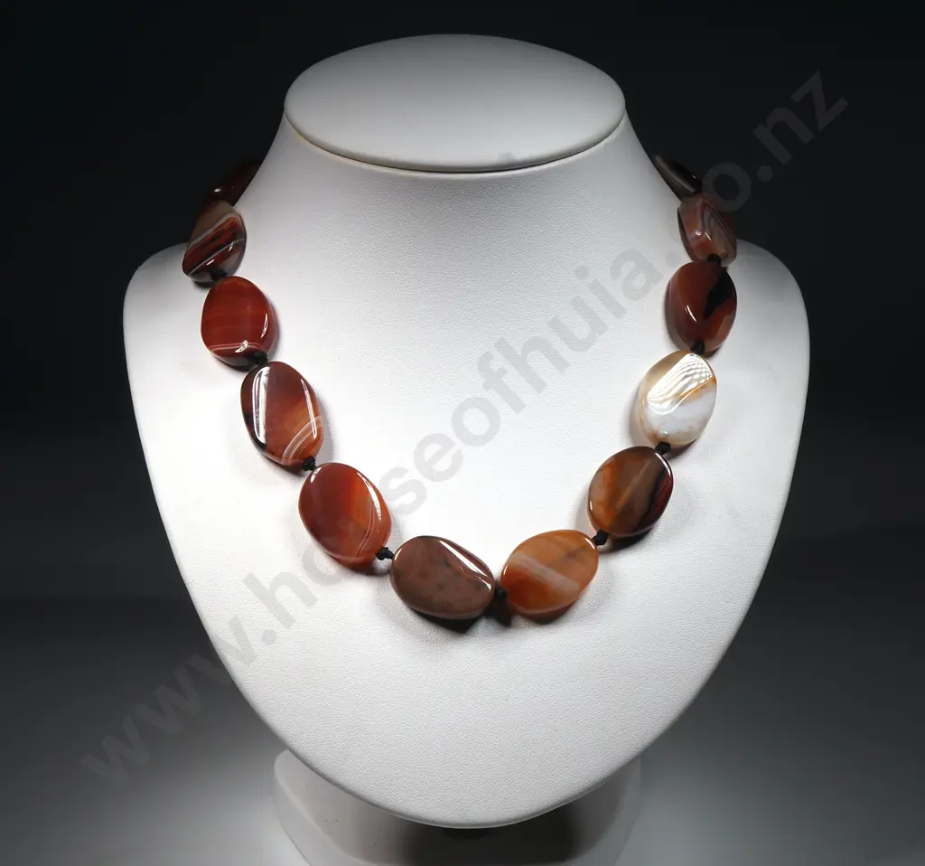Agate Necklace Set w Assymmetrical Stones Image 1++