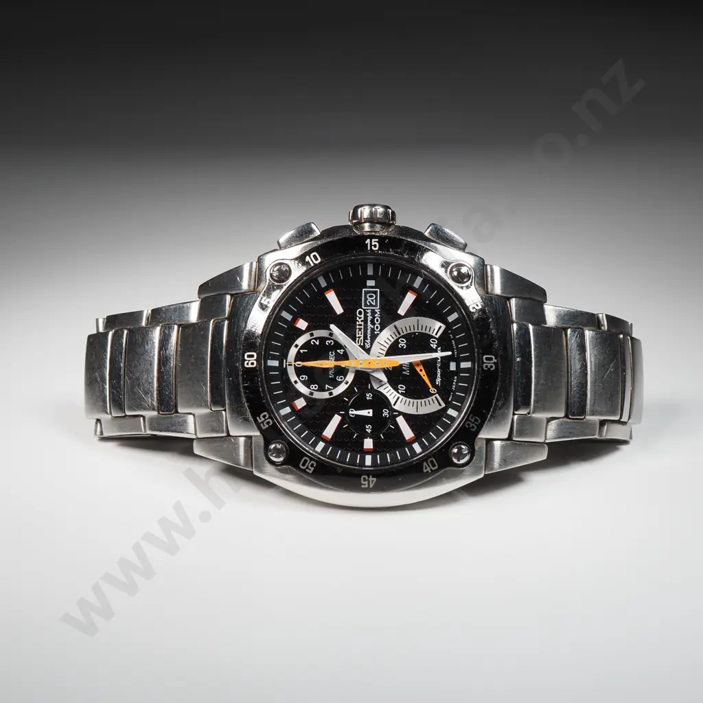 Seiko Sportura Retrograde Chronograph Men's Wristwatch  Image 1++