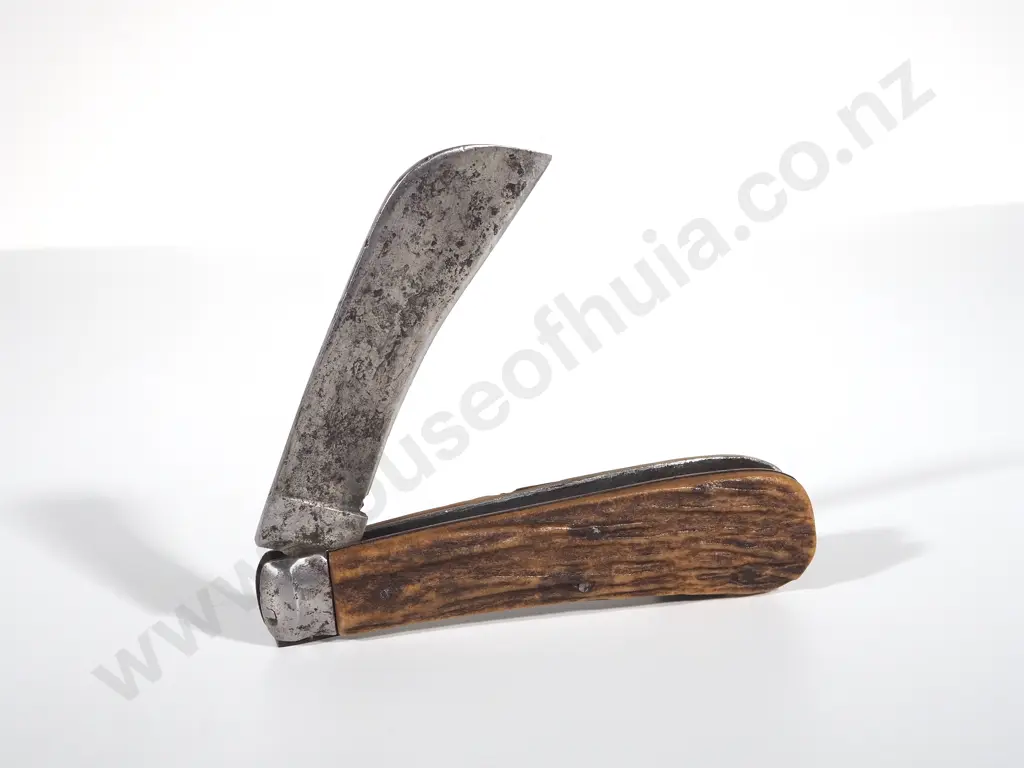 Antique English Bone Handled Pruning Knife Image 1++