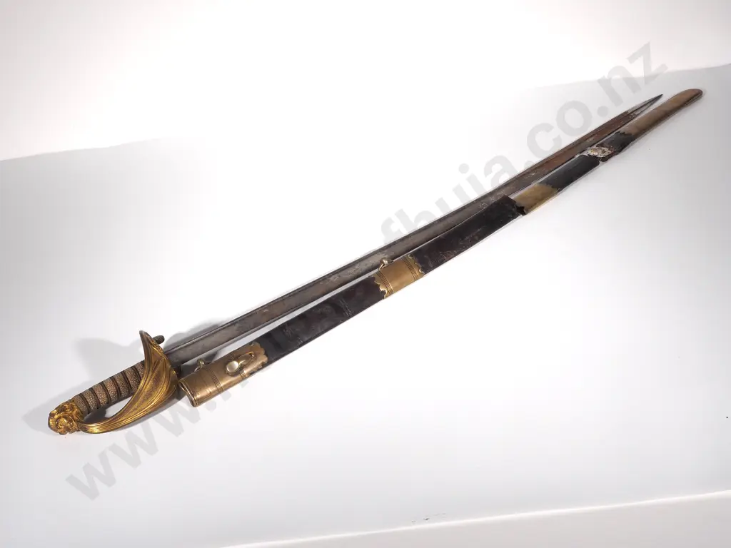 Royal Navy Pipe-back Officer’s Sword by Dudley of Portsmouth  - 1827 Pattern Image 1++
