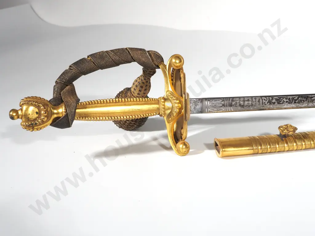 Historically Important: Governor of New Zealand The Earl of Ranfurly's Civil Dress Sword in Original Carry Leather Bag Image 1++