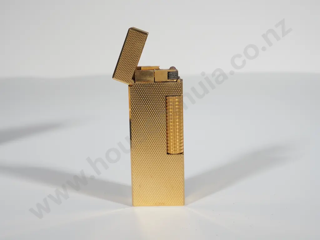 1970's Cased Dunhill Lighter w Original Sales Documents - Working Image 1++