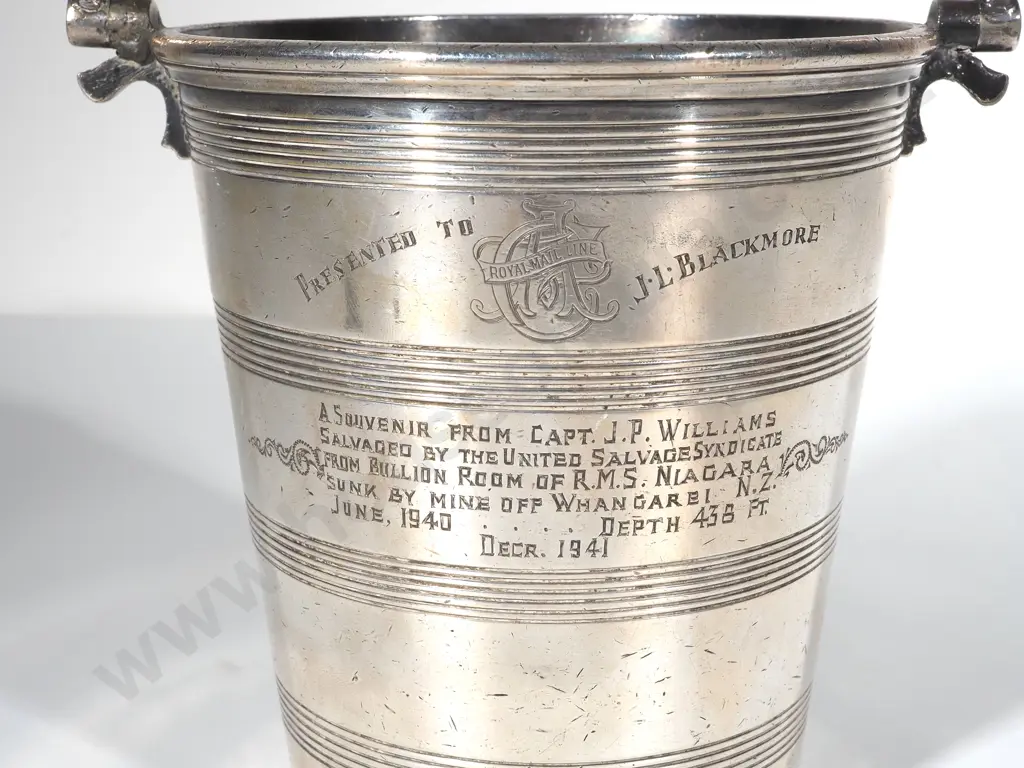 Historically Important RMS Niagara Presentation Ice Bucket Image 1++