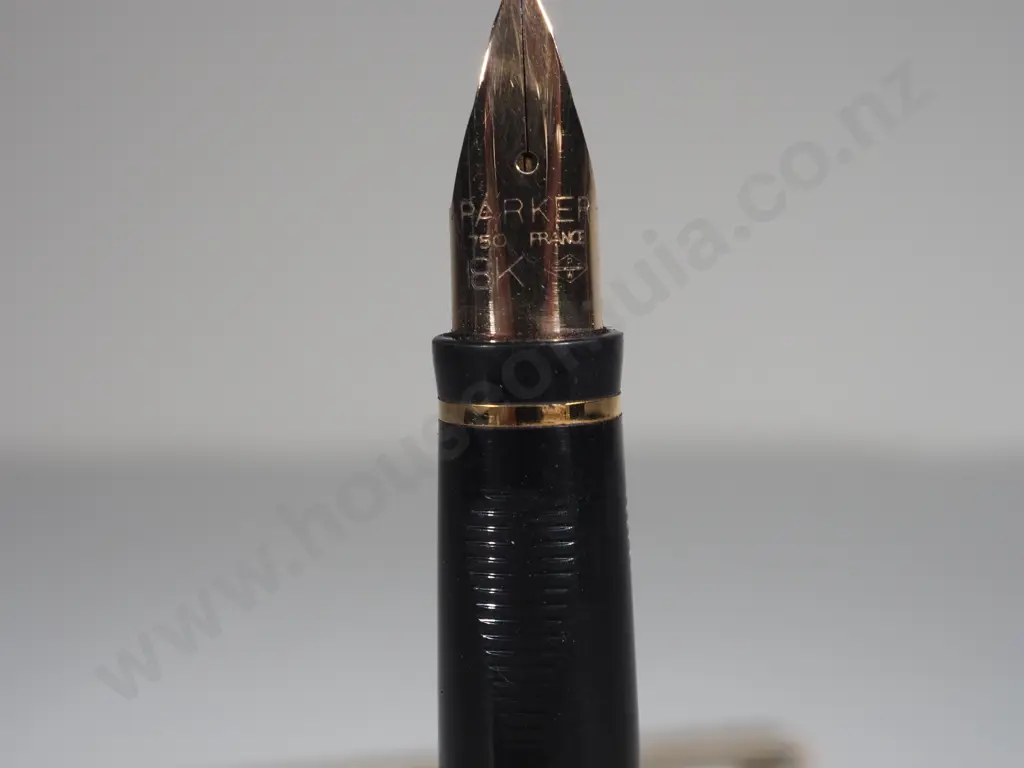 Boxed Sterling Silver Parker Cicele Fountain Pen w 18ct Gold Nib: Made in the U.S.A  Image 1++