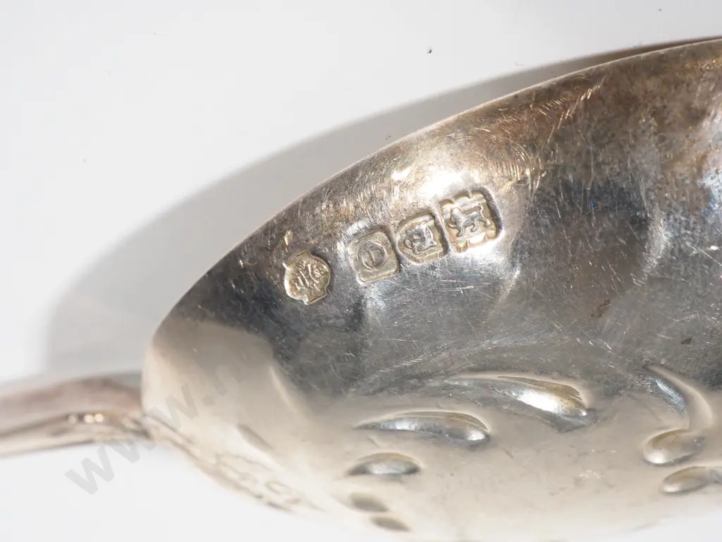 Sterling Silver Hallmarked Ornate Serving Spoon Image 1++