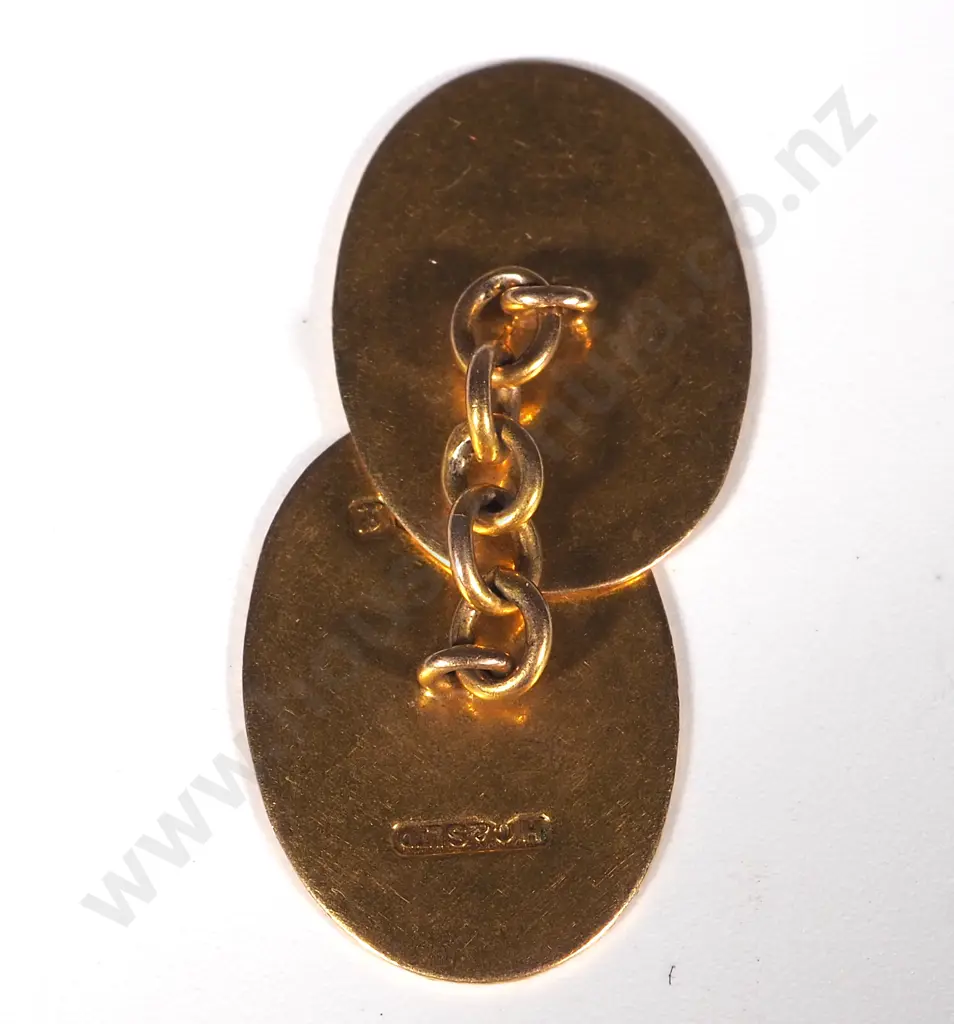 9ct Gold English Hallmarked Cufflinks: Ready to be engraved! Image 1++