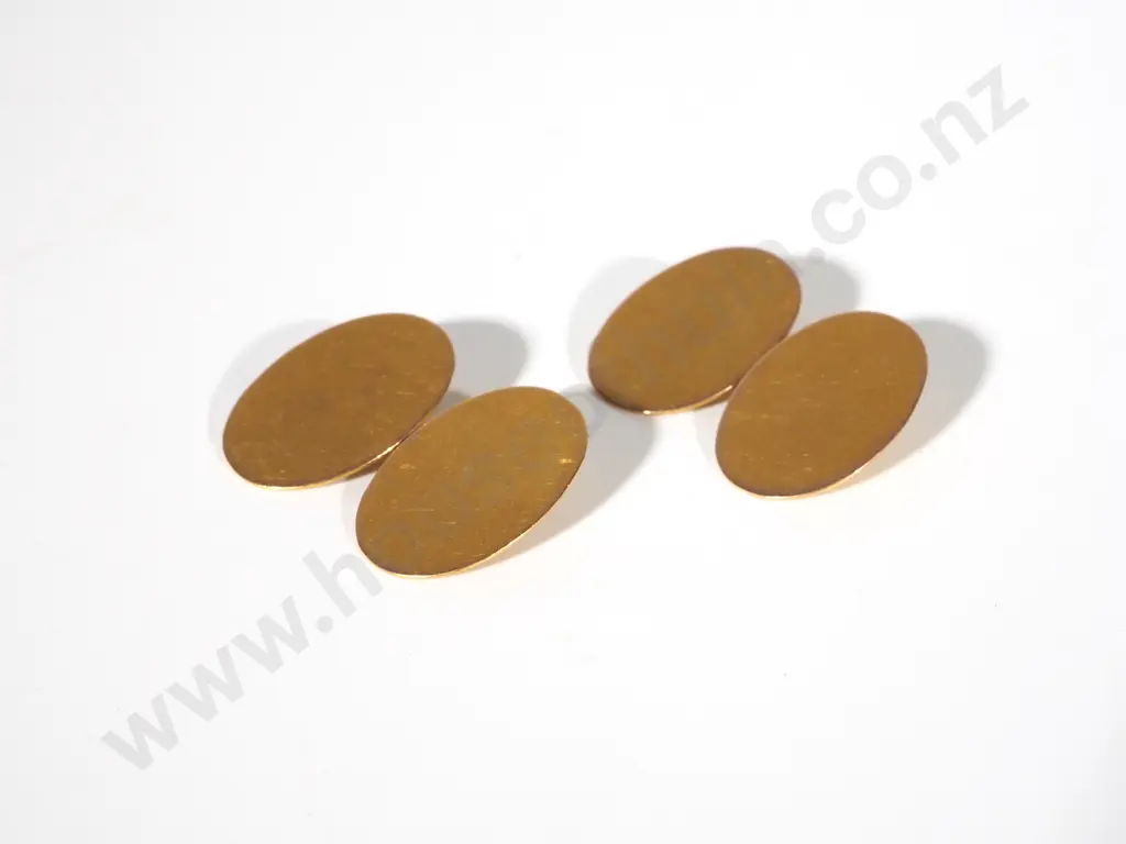 9ct Gold English Hallmarked Cufflinks: Ready to be engraved! Image 1++
