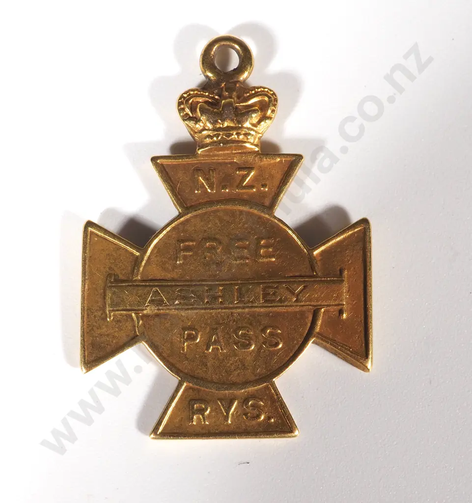 Exceptionally Rare Ashley Member of Parliaments 15ct Gold Railway Free Pass: Circa 1880s Image 1++