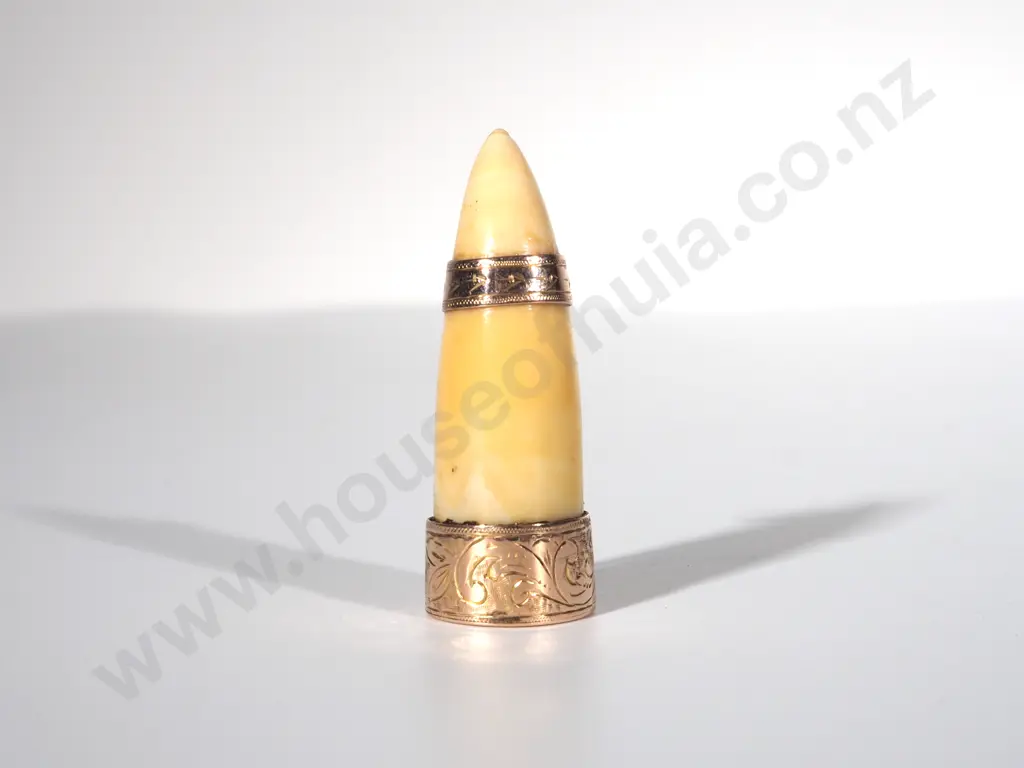 Small Colonial Tooth / Bone Brooch (Likely Marine - Sealion / Seal) Image 1++