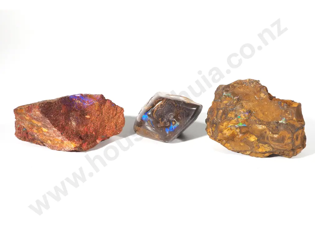 Three Excellent Specimans of Opal in Boulder  Image 1++
