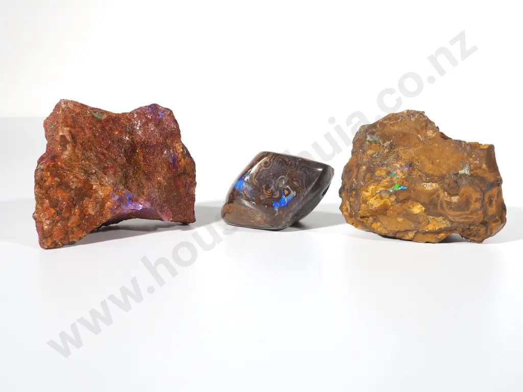 Three Excellent Specimans of Opal in Boulder  Image 1++