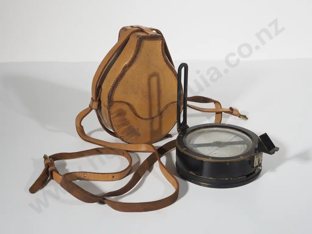 New Zealand 1950s Survey Department Cased Compass Image 1++