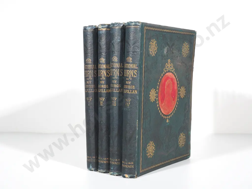 The National Burns ed. George Gilfillan 4 Volumes William Mackenzie circa 1880 Image 1++