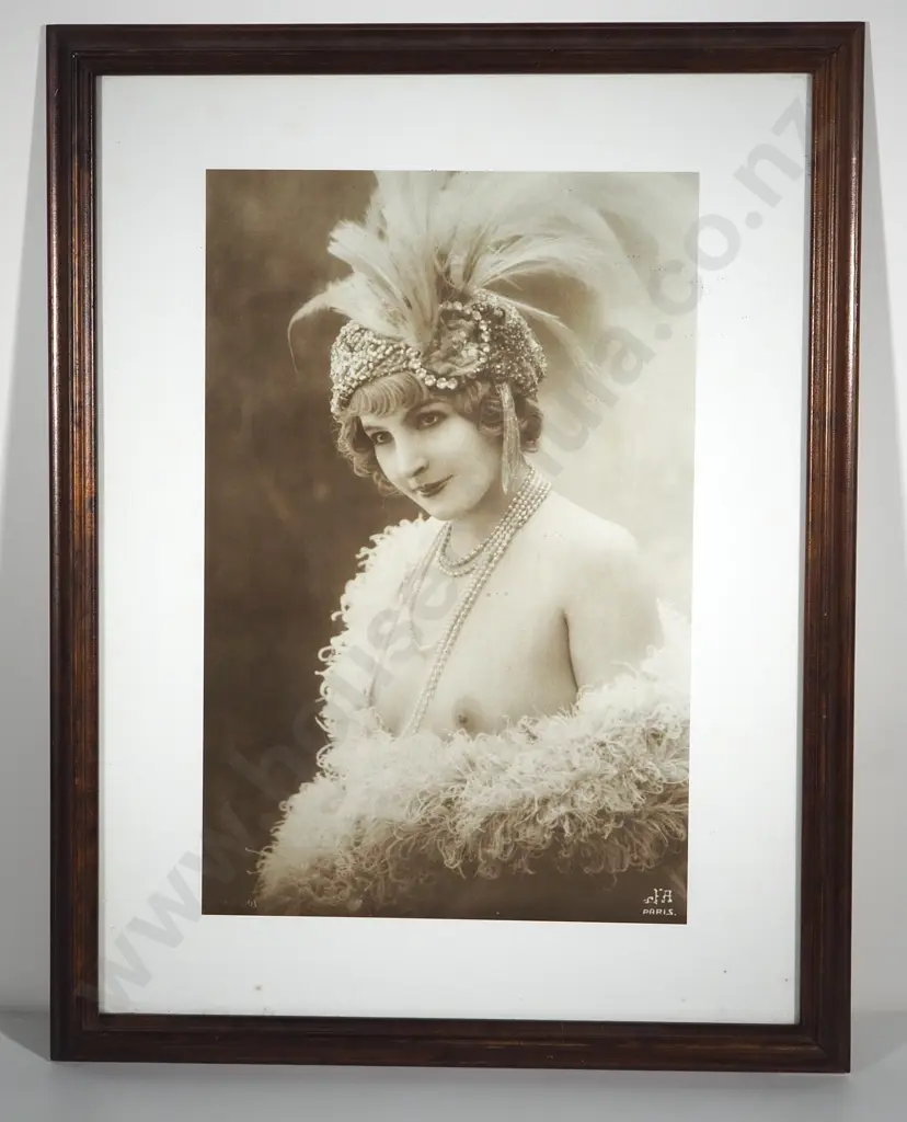 Art Deco Semi Nude French Flapper Girl Framed Print: Tasteful? Image 1++