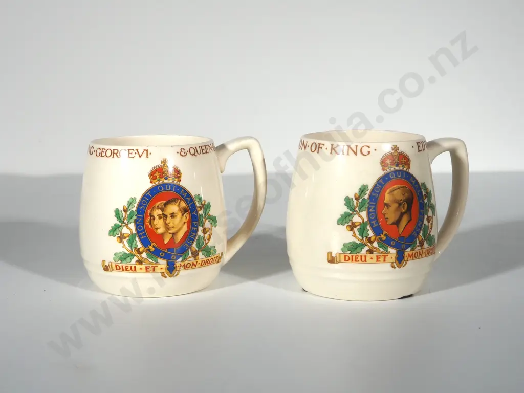 Two Coronation Mugs: Edward VIII & George VI Image 1++