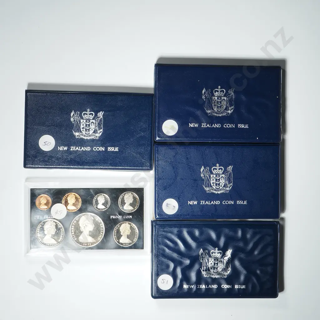Five New Zealand Proof Sets in Hard Cases  Image 1++