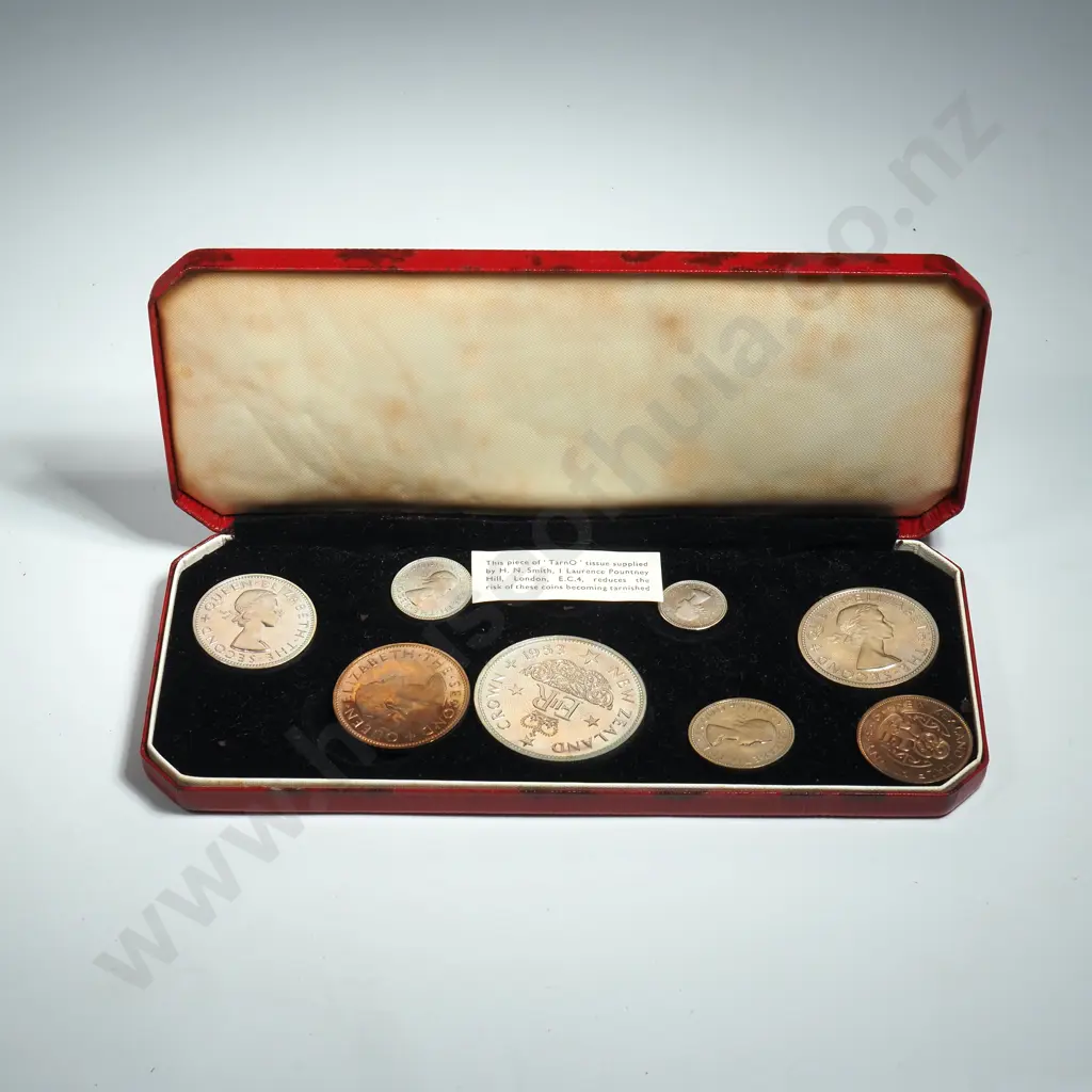 1953 New Zealand Proof Coin Set Image 1++