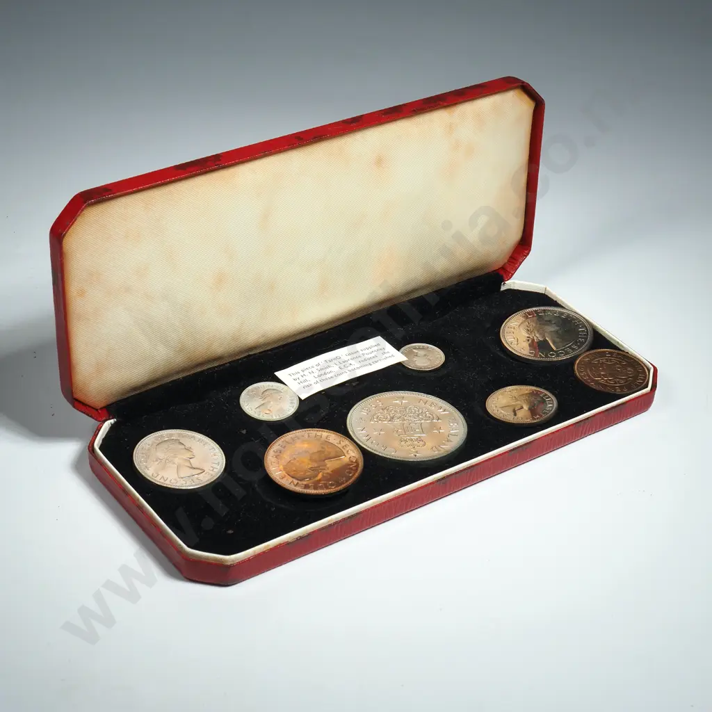 1953 New Zealand Proof Coin Set Image 1++