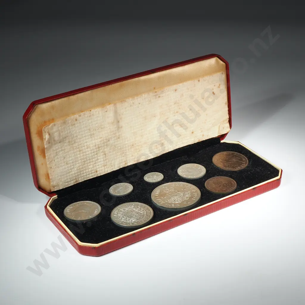 1953 New Zealand Cased Proof Coin Set  Image 1++