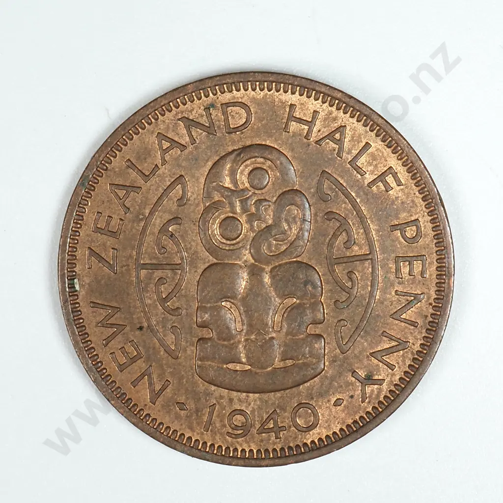 1940 New Zealand Halfpenny  Image 1++
