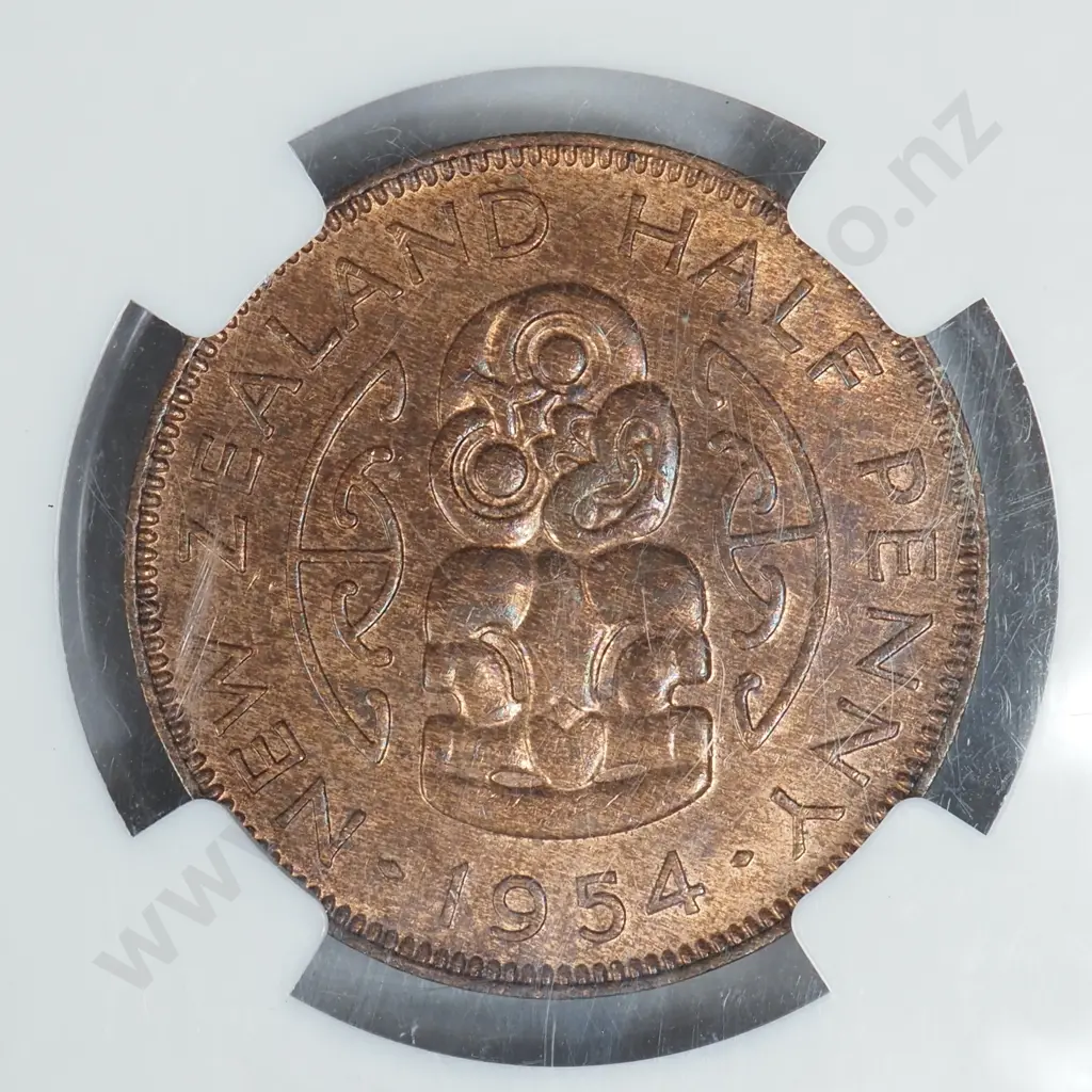 1954 New Zealand One Penny - MS63 NGC   Image 1++
