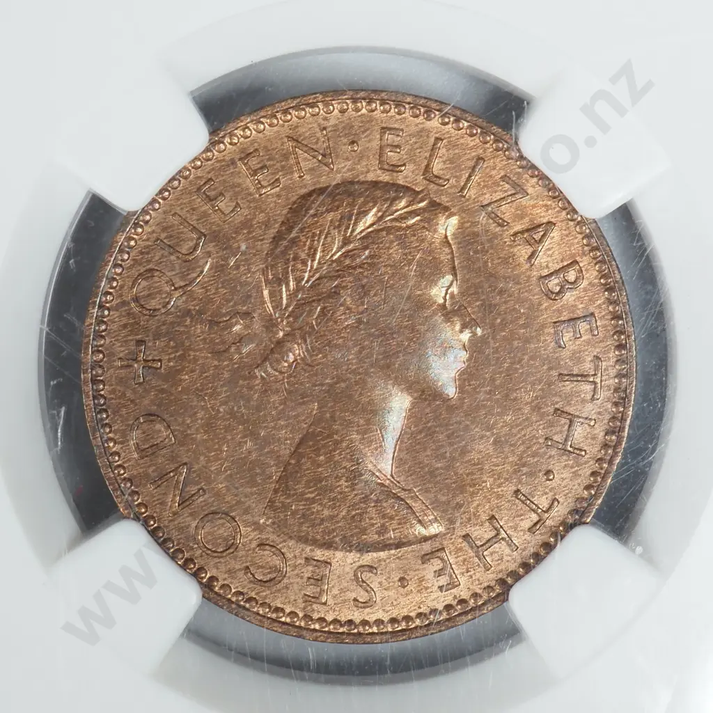 1954 New Zealand One Penny - MS63 NGC   Image 1++