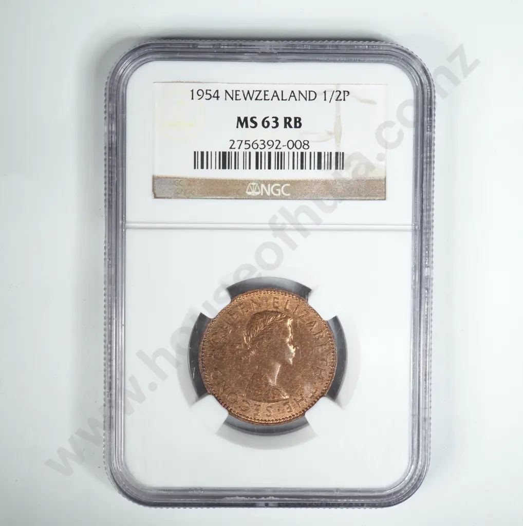 1954 New Zealand One Penny - MS63 NGC   Image 1++