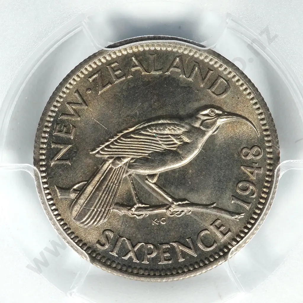 1948 SIXPENCE UNC MS65 Image 1++