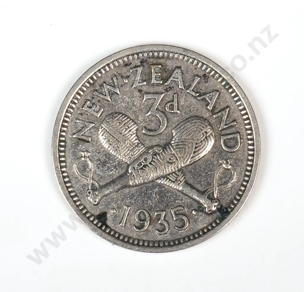 1935 New Zealand Threepence - Average Image 1++