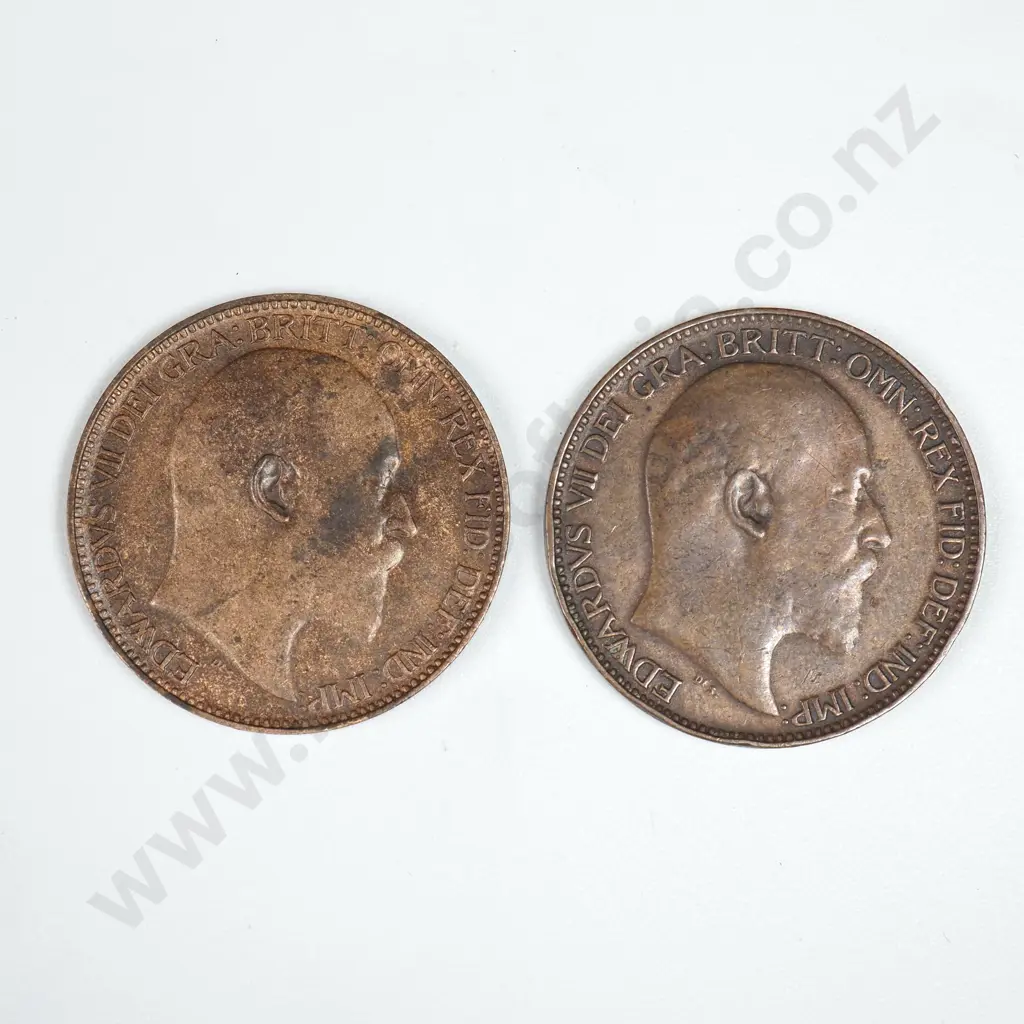 Two 1902 United Kingdom Farthings Image 1++