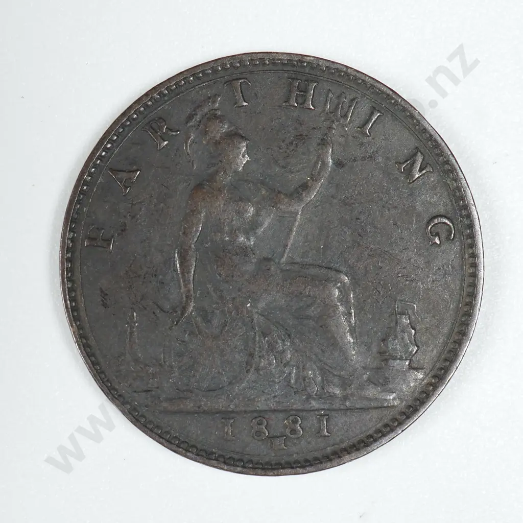1881 United Kingdom Farthing  Image 1++