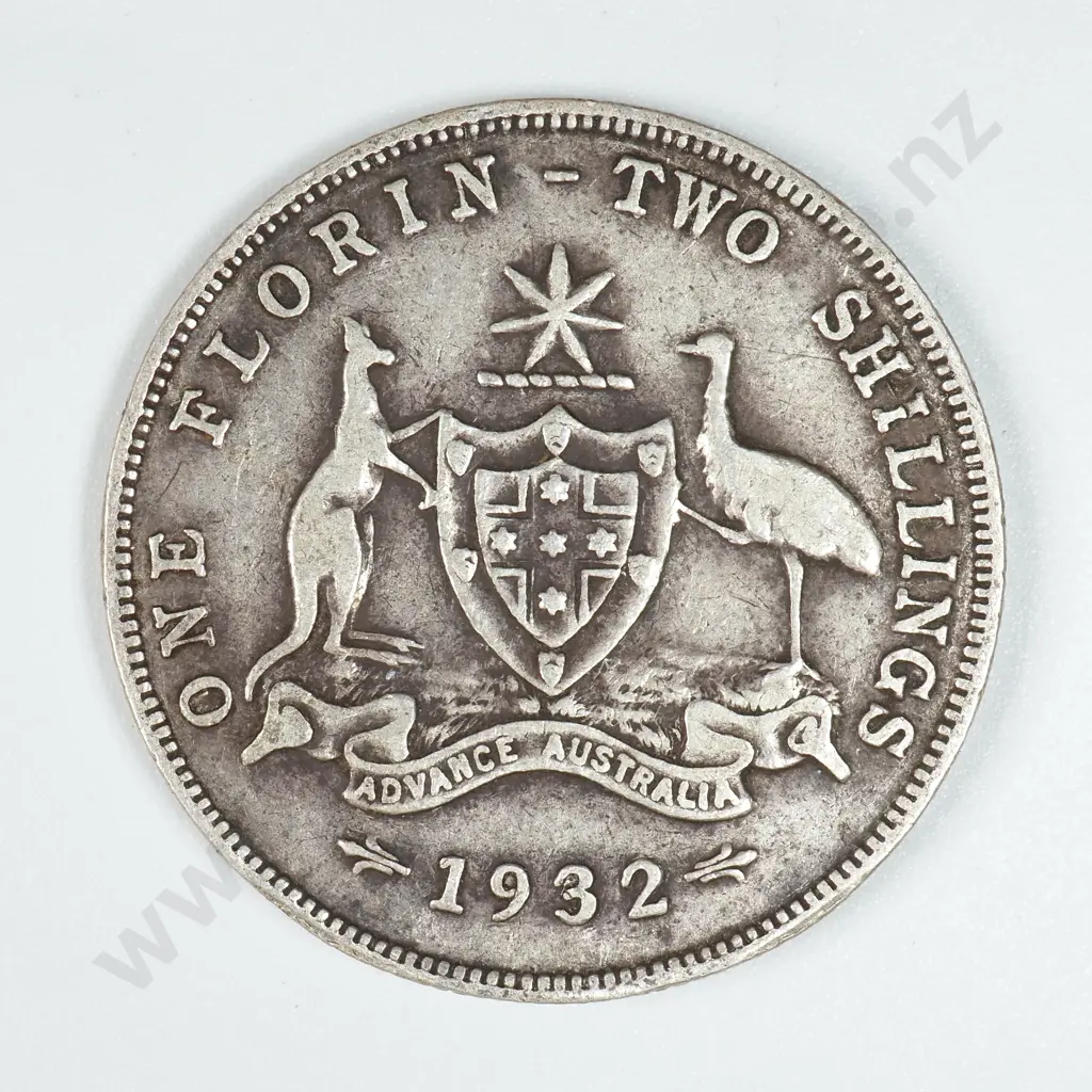 1932 Australian Florin Image 1++