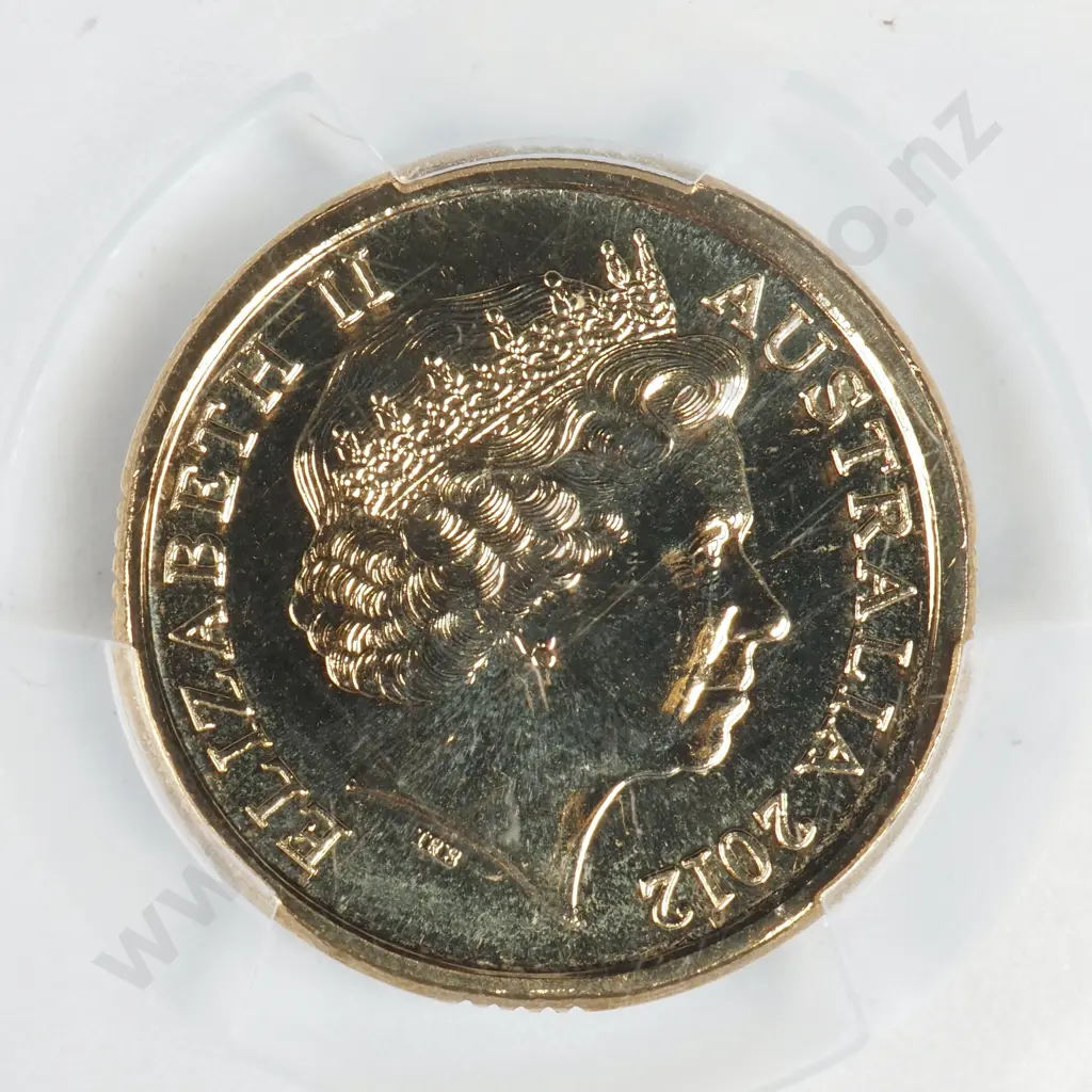 Slabbed 2012 C Two Dollar Colourised Poppy Coin - PCGS MS66  Image 1++