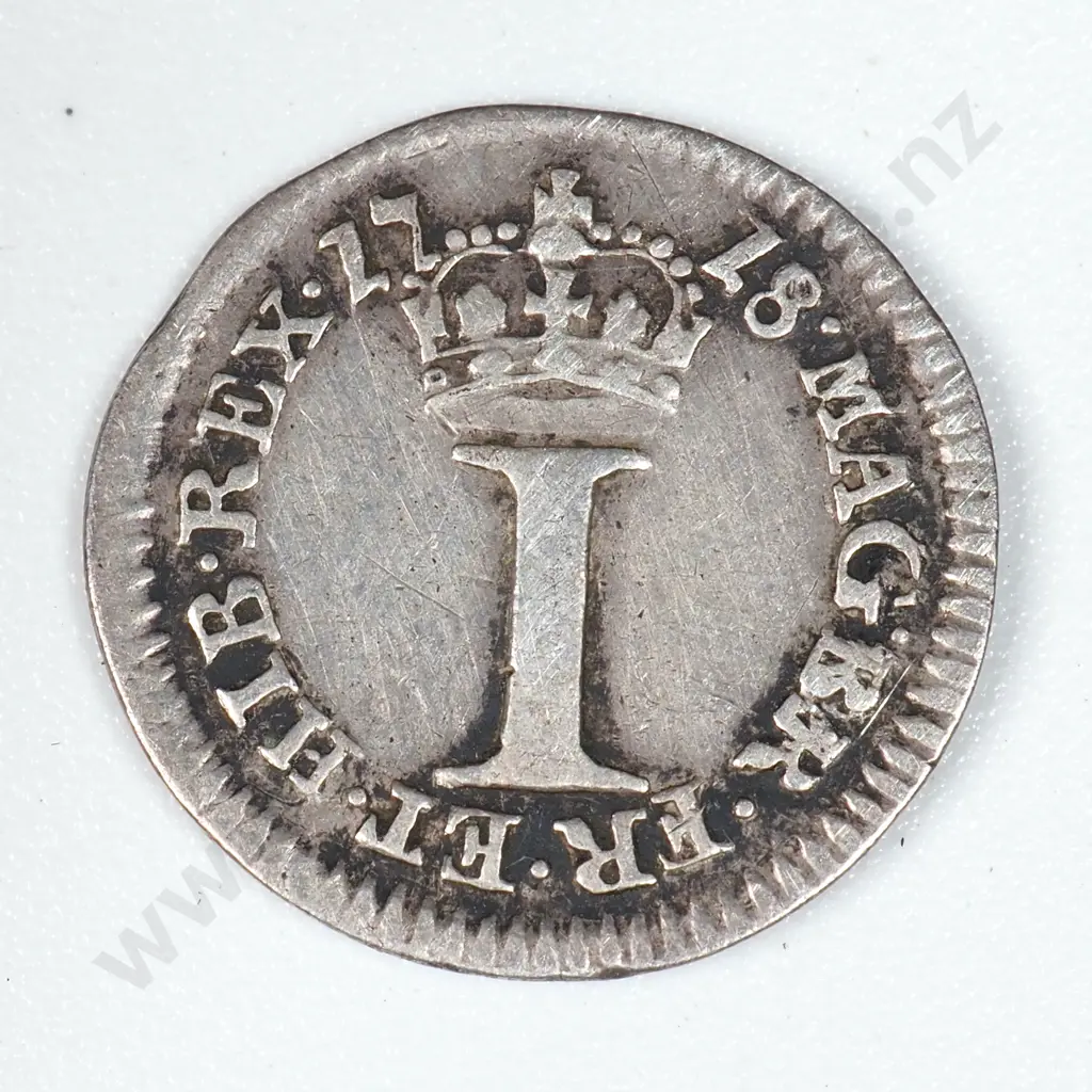 1718 United Kingdom Silver One Penny  Image 1++