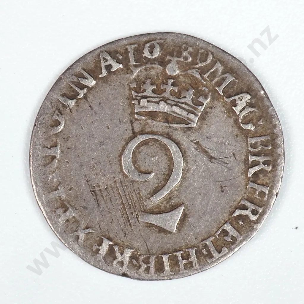 1689 United Kingdom Two Pence  Image 1++