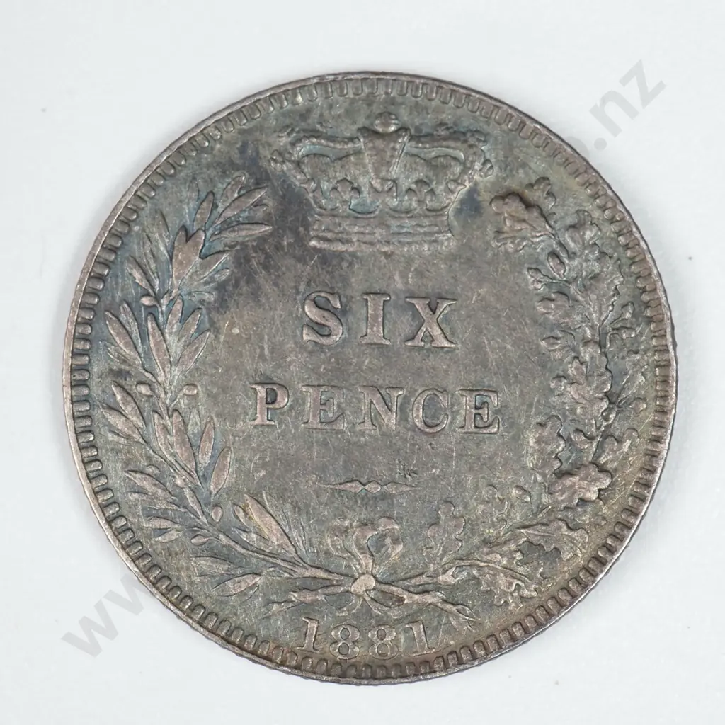 1881 United Kingdom Sixpence - Better Grade  Image 1++