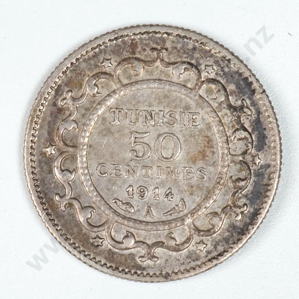 1914 Tunisia 50 Centimes  Image 1++