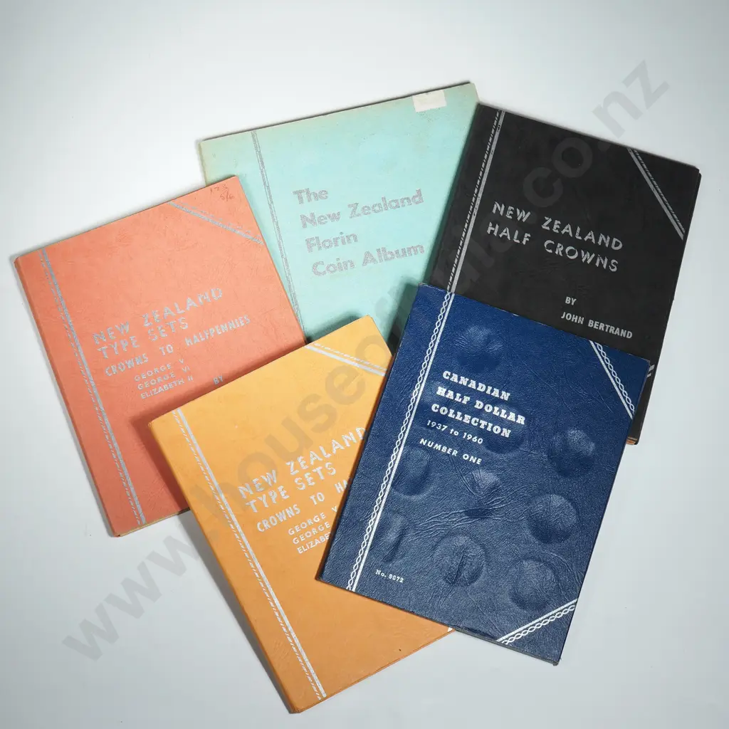 Five Vintage Empty Coin Albums Image 1++