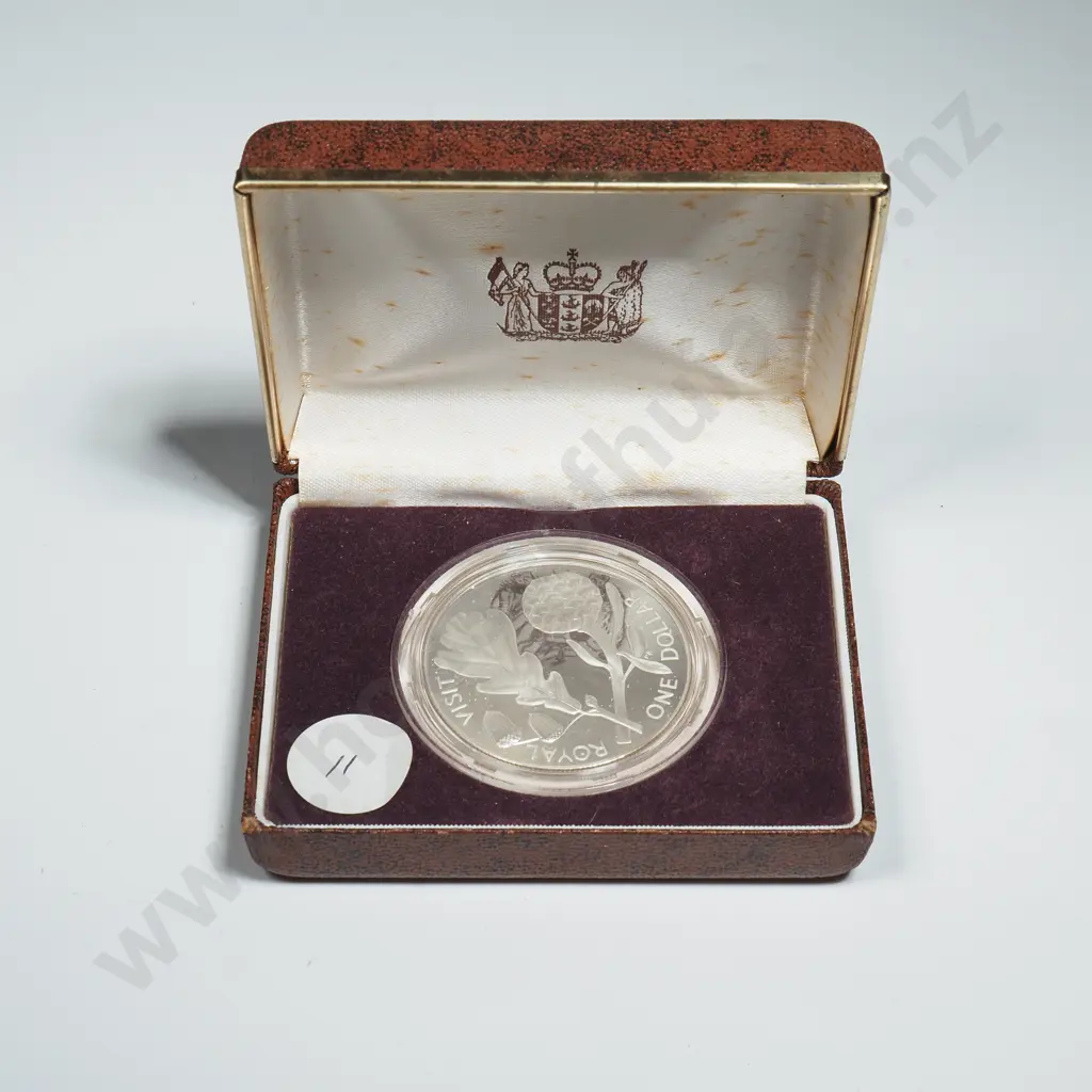 New Zealand Proof One Dollar Silver Coin  Image 1++