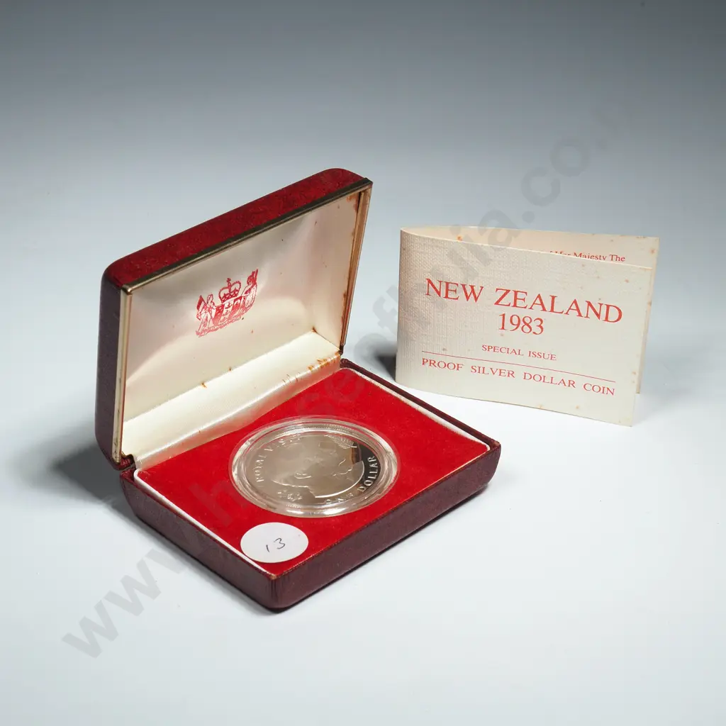 New Zealand Proof One Dollar Silver Coin  Image 1++