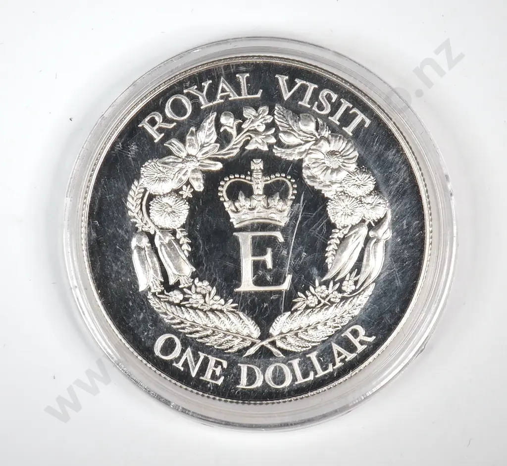 1986 27.22 Gram Sterling Silver New Zealand Proof Coin  Image 1++